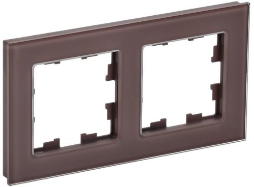 Рамка универсальная IEK Brite РУ-2-2-БрТБ 2-м. стекло темная бронза картинка